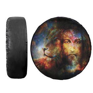 Christian Tire Cover Painting Jesus With Lion In Space Tire Cover Jesus Tire Cover Spare Tire Cover 4 u7dhlh.jpg
