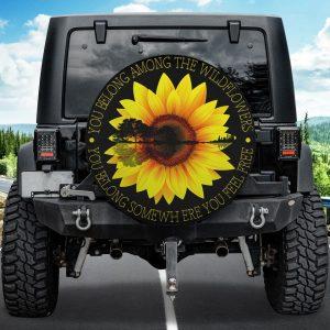 Christian Tire Cover, Sunflower Artwork Tire Cover,…