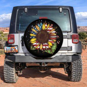 Christian Tire Cover, Sunflower Peace Sunflower American…