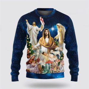 Christian Ugly Christmas Sweater, Jesus Miracle Night…