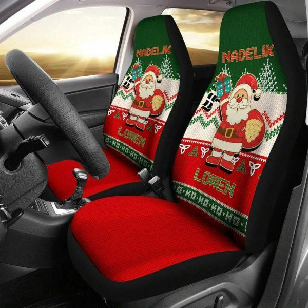 Christmas Car Seat Covers, Cornwall Celtic Christmas Car Seat Covers Cornish Santa Ugly Christmas