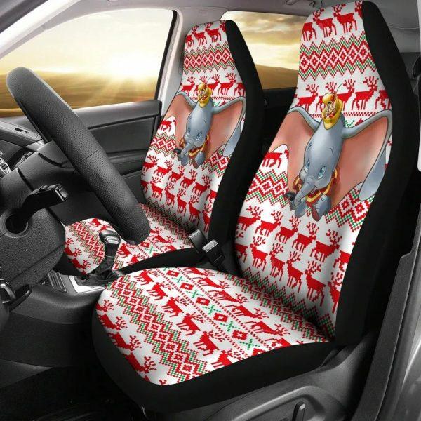 Christmas Car Seat Covers, Dumbo Elephant Reindeer Christmas Car Seat Covers