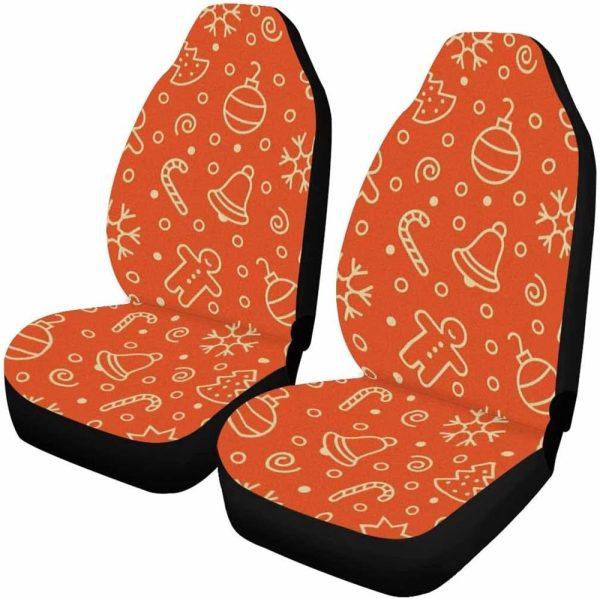 Christmas Car Seat Covers, Pine Tree Decoration Motifs Car Seat Covers