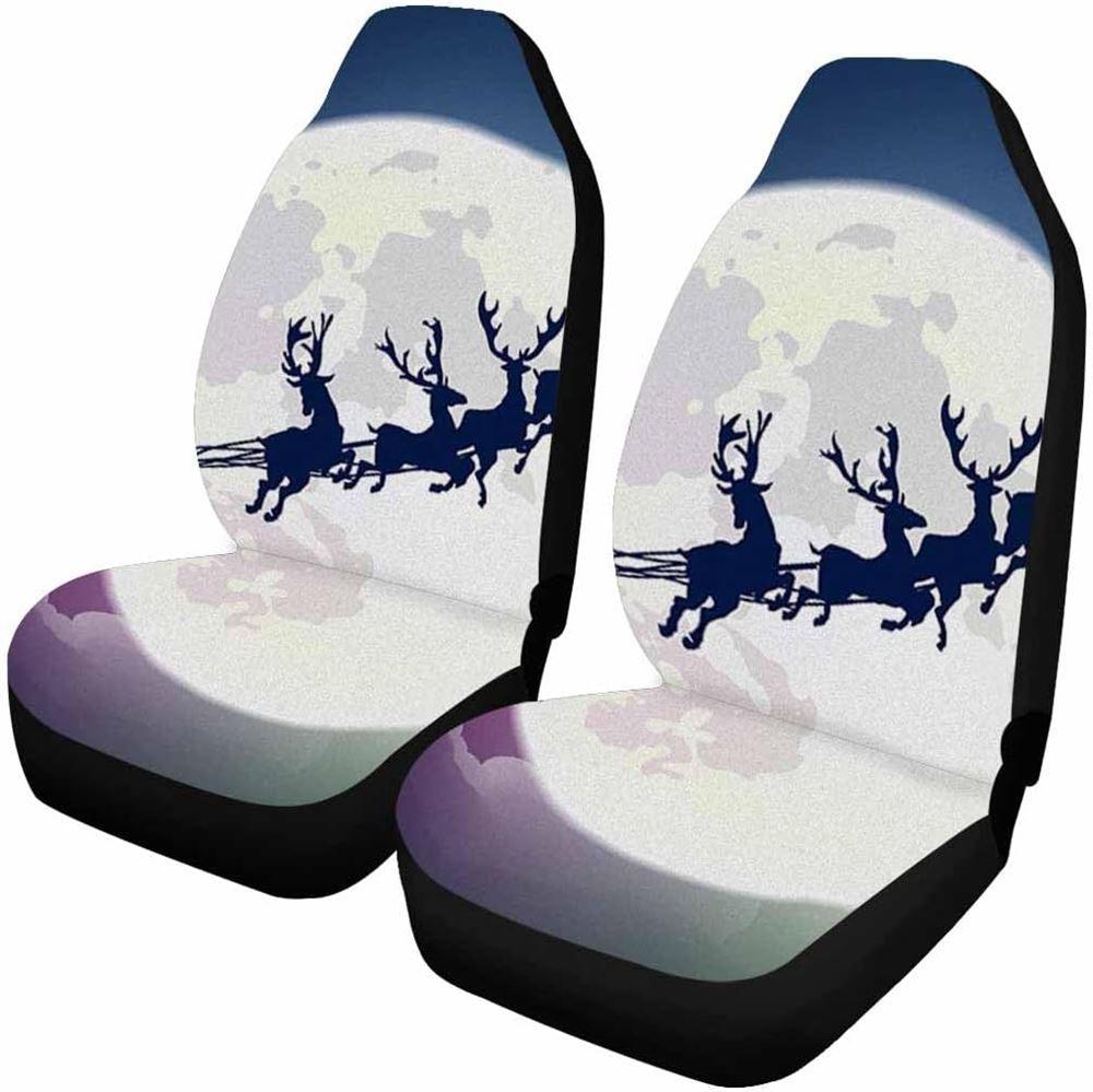 Christmas White Red Stripes Car Seat Covers Vehicle Front Seat Covers,  Christmas Car Seat Covers - Excoolent