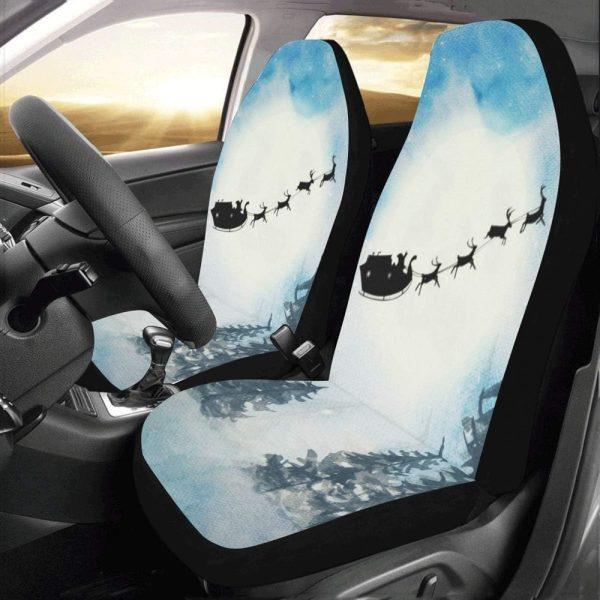 Christmas Car Seat Covers, Santa Claus And His Reindeer Car Seat Covers