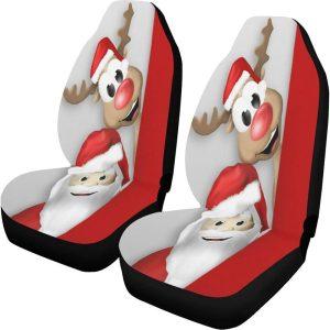 Christmas Car Seat Covers Santa Claus And The Red Nosed Reindeer Car Seat Covers 2 zjn9fs.jpg