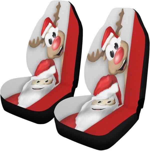 Christmas Car Seat Covers, Santa Claus And The Red Nosed Reindeer Car Seat Covers