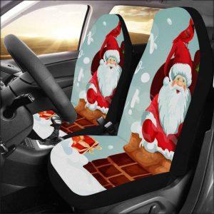 Christmas Car Seat Covers, Santa Claus Climbs…