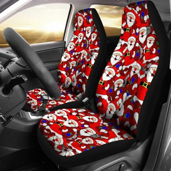Christmas Car Seat Covers, Santa Claus Custom Name Car Seat Covers