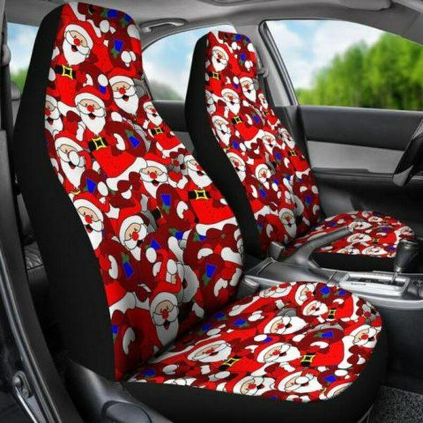Christmas Car Seat Covers, Santa Claus Custom Name Car Seat Covers