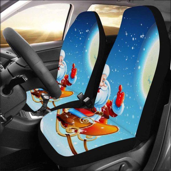 Christmas Car Seat Covers, Santa Claus Funny Is Coming Car Seat Covers