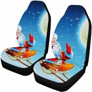 Christmas Car Seat Covers Santa Claus Funny Is Coming Car Seat Covers 2 swfmz6.jpg