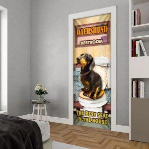 Christmas Door Cover A Happy Dachshund Rest Room Door Cover Christmas Gift For Dog Lover 3 n7yvu7.jpg