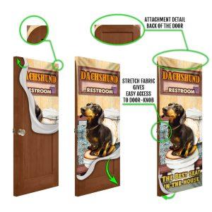 Christmas Door Cover A Happy Dachshund Rest Room Door Cover Christmas Gift For Dog Lover 5 ewadx6.jpg