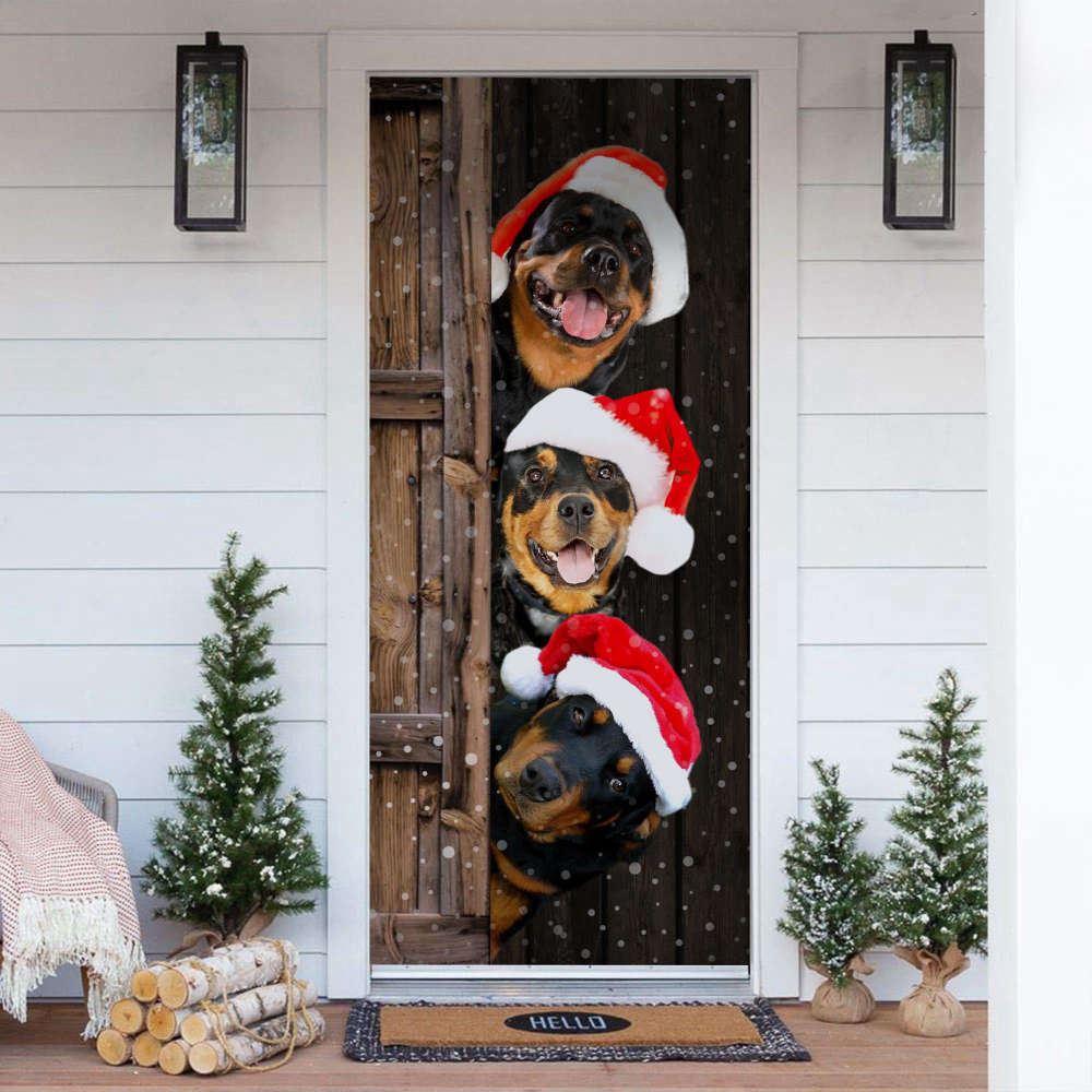 Christmas Door Cover, Adding Holiday Cheer A Rottweiler Christmas Door Cover Christmas Door Cover, Adding Holiday Cheer A Rottweiler Christmas Door Cover