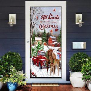 Christmas Door Cover, All Hearts Come Home…
