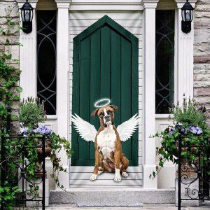 Christmas Door Cover, Angel Boxer Dog Door…
