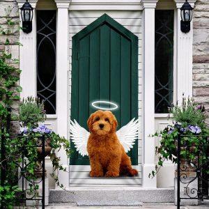 Christmas Door Cover, Angel Goldendoodle Dog Door…