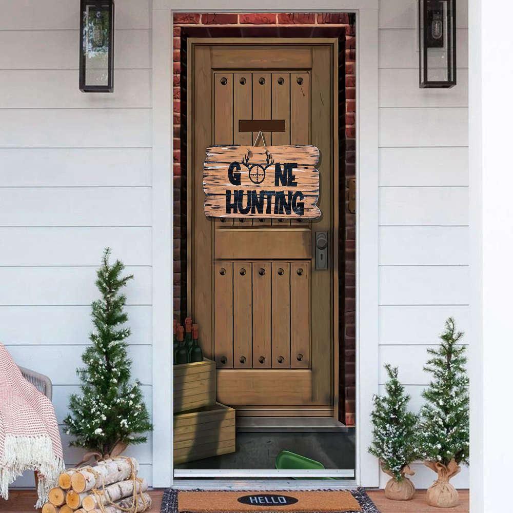 Christmas Door Cover, Assembling Aesthetic Hunting Printed Door Cover Christmas Day, Xmas Door Covers, Christmas Door Coverings
