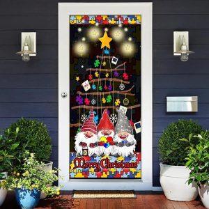 Christmas Door Cover, Autism Family Merry Christmas…