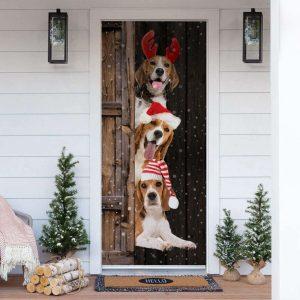 Christmas Door Cover, Beagle Christmas Door Cover…