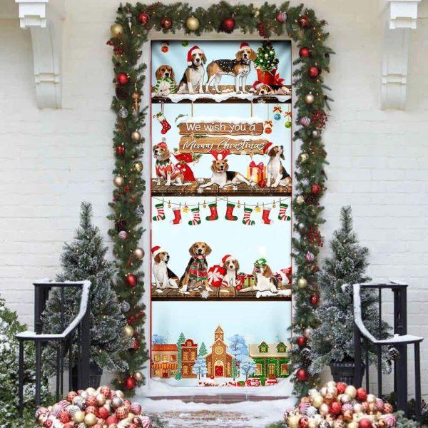 Christmas Door Cover, Beagle Christmas Door Cover, Xmas Door Covers, Christmas Door Coverings