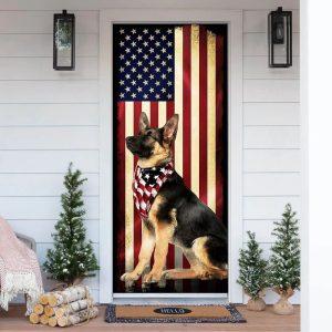 Christmas Door Cover, Beautiful German Shepherd Door…