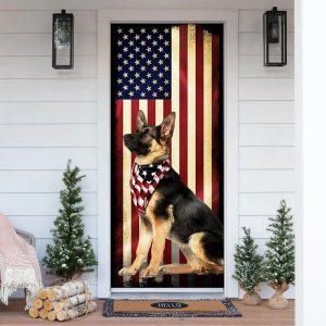 Christmas Door Cover, Beautiful German Shepherd Door…