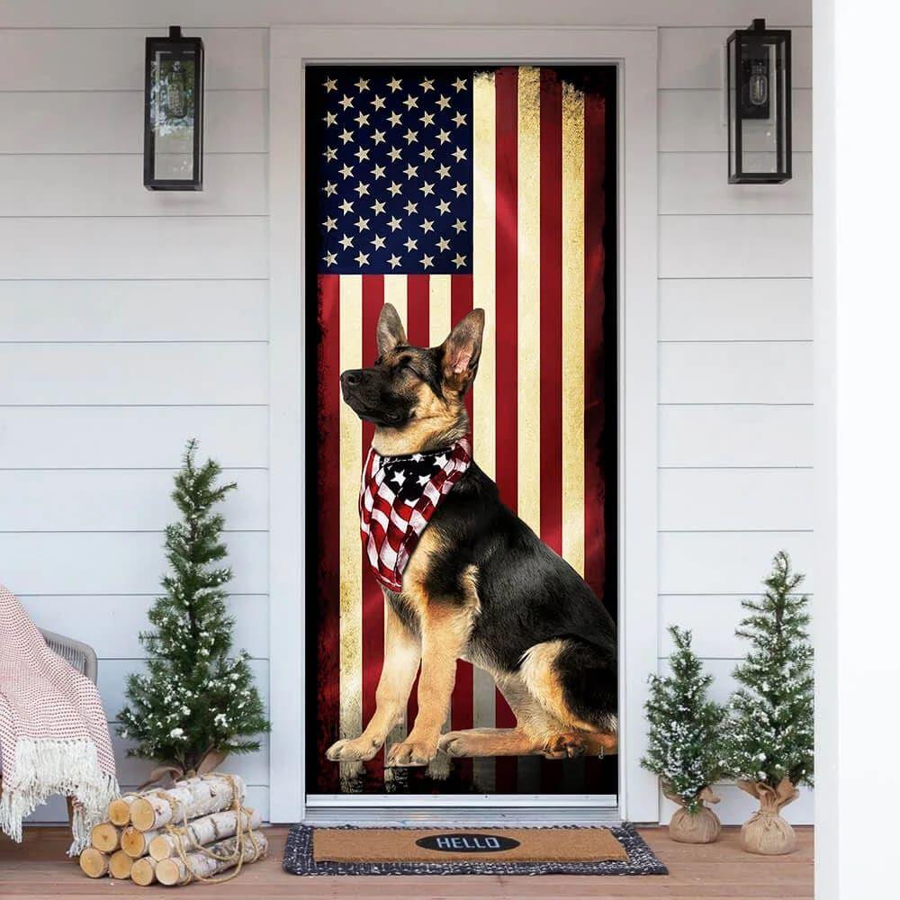 Christmas Door Cover, Beautiful German Shepherd Door Cover, Christmas Gift For Dog Lover Christmas Door Cover, Beautiful German Shepherd Door Cover, Christmas Gift For Dog Lover