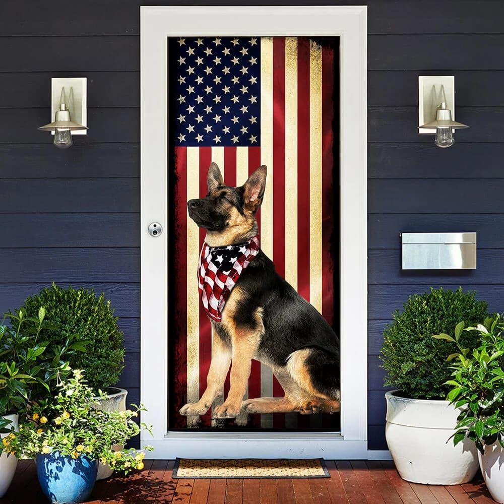 Christmas Door Cover, Beautiful German Shepherd Door Cover, Christmas Gift For Dog Lover Christmas Door Cover, Beautiful German Shepherd Door Cover, Christmas Gift For Dog Lover