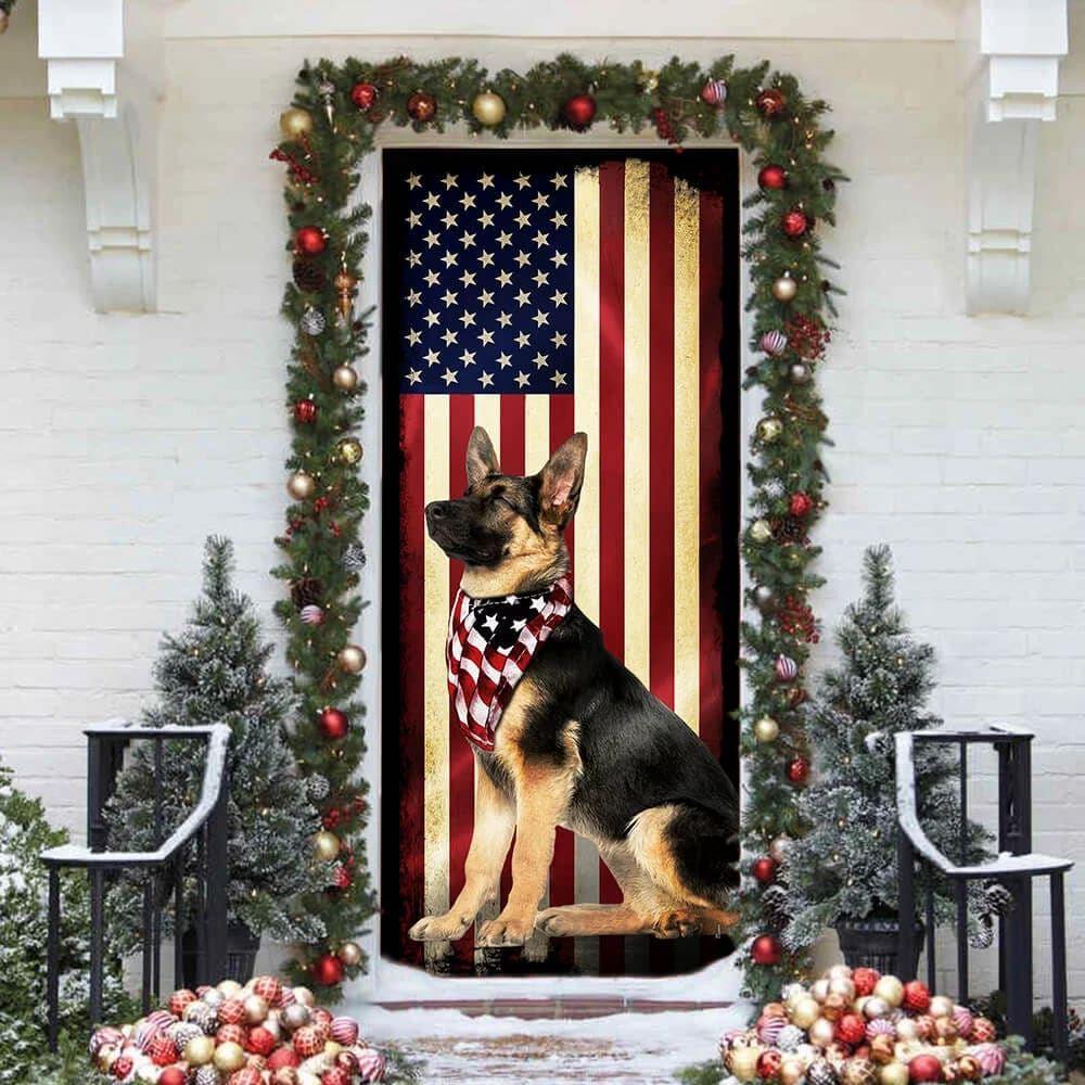 Christmas Door Cover, Beautiful German Shepherd Door Cover, Christmas Gift For Dog Lover Christmas Door Cover, Beautiful German Shepherd Door Cover, Christmas Gift For Dog Lover