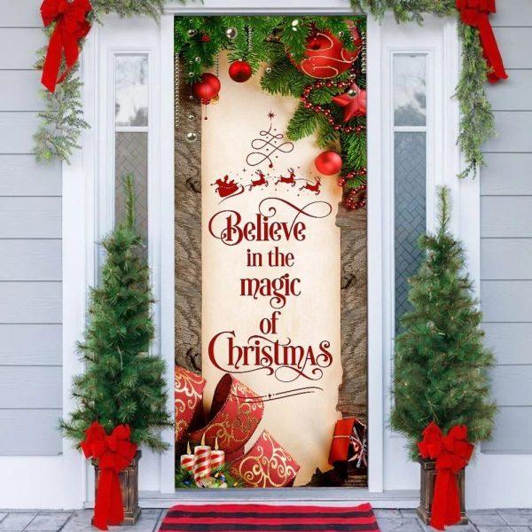 Christmas Door Cover, Believe In The Magic Of Christmas Door Cover
