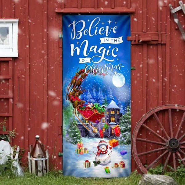 Christmas Door Cover, Believe In The Magic Of Christmas, Xmas Door Covers, Christmas Door Coverings