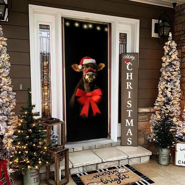 Christmas Door Cover, Cattle Christmas Door Cover, Xmas Door Covers, Christmas Door Coverings