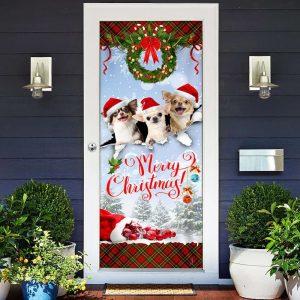 Christmas Door Cover, Chihuahua Merry Christmas Door…