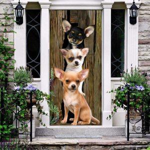 Christmas Door Cover, Chihuahua gorgeous babies gift…