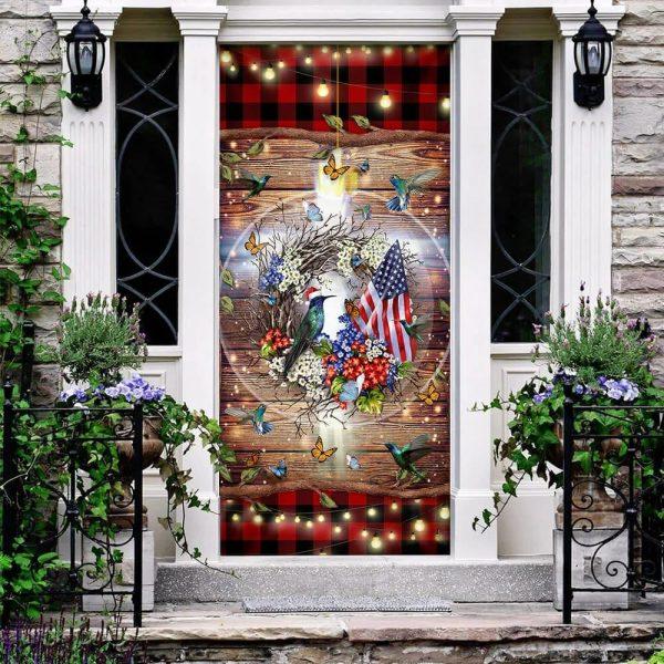 Christmas Door Cover, Christ Hummingbird Door Cover, Xmas Door Covers, Christmas Door Coverings