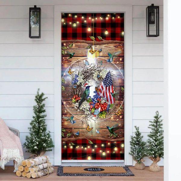 Christmas Door Cover, Christ Hummingbird Door Cover, Xmas Door Covers, Christmas Door Coverings
