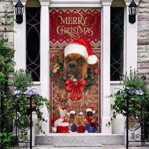 Christmas Door Cover, Christmas Begins With Boxer…
