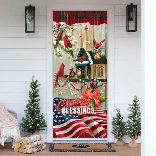 Christmas Door Cover, Christmas Blessings Home Door Cover, Xmas Door Covers, Christmas Door Coverings