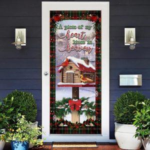 Christmas Door Cover, Christmas Door Cover A Piece Of My Heart Live In Heaven, Cardinal, Xmas Door Covers, Christmas Door Coverings
