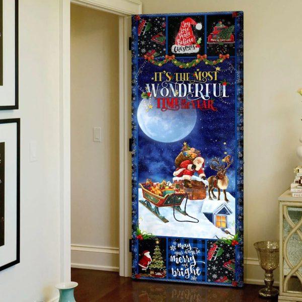 Christmas Door Cover, Christmas Door Cover It’s The Most Wonderful Time Of The Year