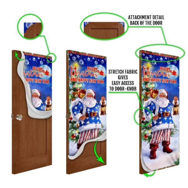 Christmas Door Cover, Christmas Door Cover Santa Merry Christmas And Happy New Year