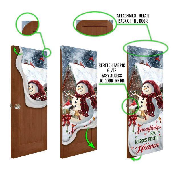 Christmas Door Cover, Christmas Door Cover Snowflakes Are Kisses From Heaven