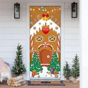 Christmas Door Cover Christmas Gingerbread House Door Covers Festive Holiday Window Decorations Xmas Door Covers Christmas Door Coverings 1 mlqd98.jpg