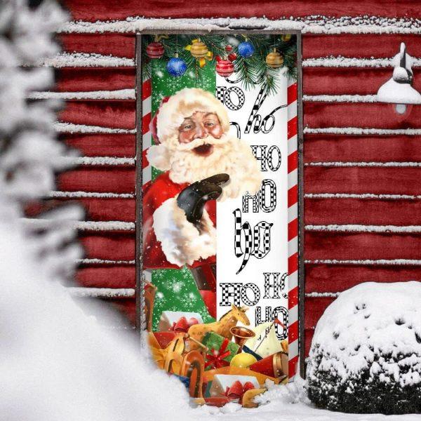 Christmas Door Cover, Christmas Santa Door Cover Hoho