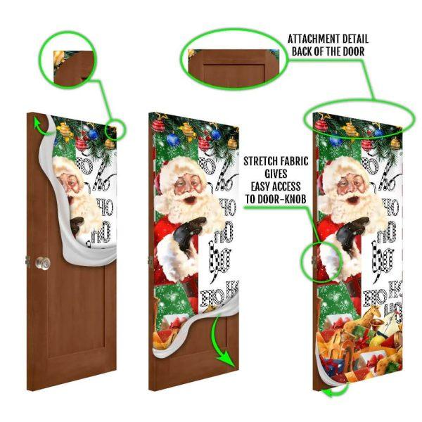 Christmas Door Cover, Christmas Santa Door Cover Hoho