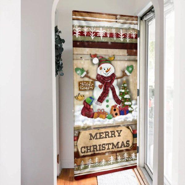 Christmas Door Cover, Christmas Snowman Door Cover, Door Christmas Cover