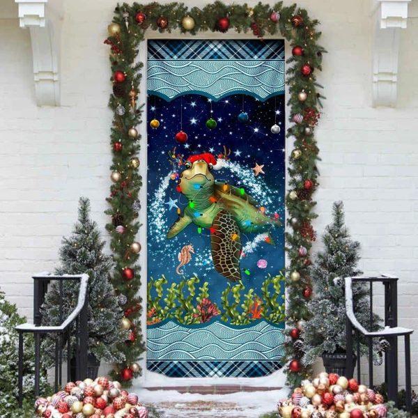 Christmas Door Cover, Christmas Turtle Door Cover, Xmas Door Covers, Christmas Door Coverings