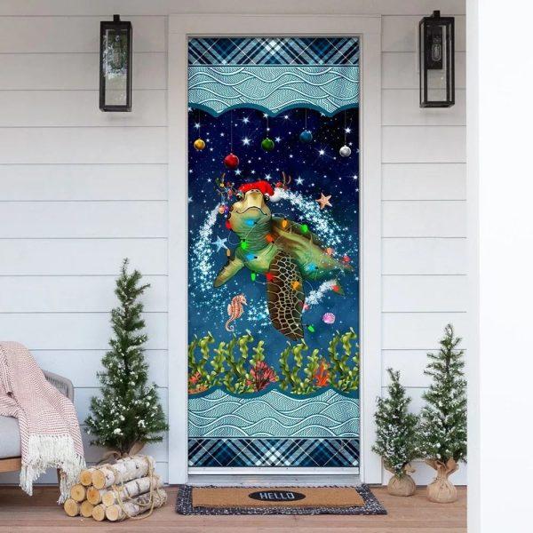 Christmas Door Cover, Christmas Turtle Door Cover, Xmas Door Covers, Christmas Door Coverings